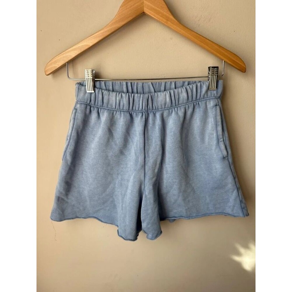 Aerie Light Blue Raw Hem Sweat Shorts XXS